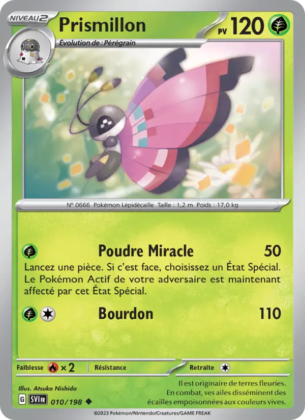 Scan HD carte Pokémon Prismillon 010/198 — Écarlate et Violet