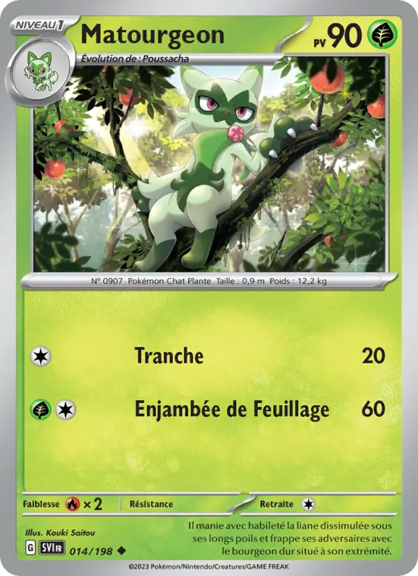 Scan HD carte Pokémon Matourgeon 014/198 — Écarlate et Violet