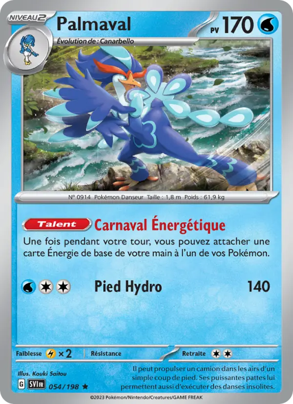 Scan HD carte Pokémon Palmaval 054/198 — Écarlate et Violet