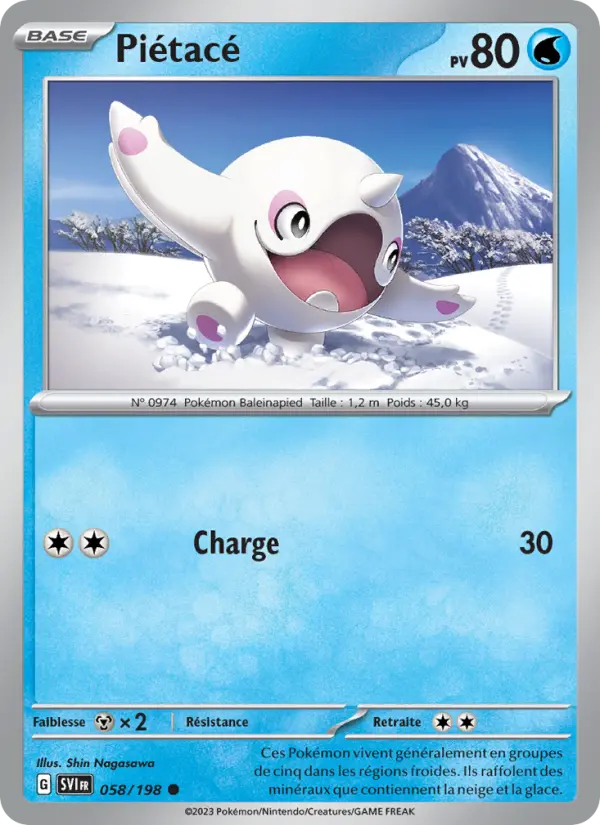 Scan HD carte Pokémon Piétacé 058/198 — Écarlate et Violet