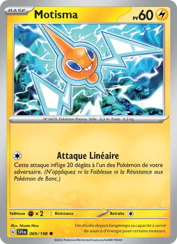 Scan HD carte Pokémon Motisma 069/198 — Écarlate et Violet