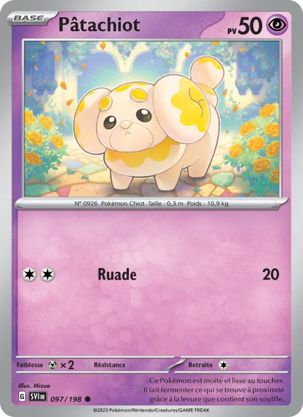 Scan HD carte Pokémon Pâtachiot 097/198 — Écarlate et Violet