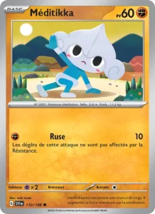 Carte Pokemon Méditikka 110/198 Écarlate et Violet