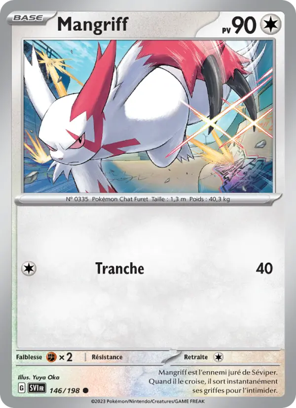 Scan HD carte Pokémon Mangriff 146/198 — Écarlate et Violet