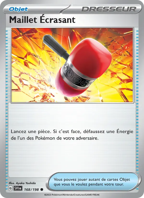 Scan HD carte Pokémon Maillet Écrasant 168/198 — Écarlate et Violet