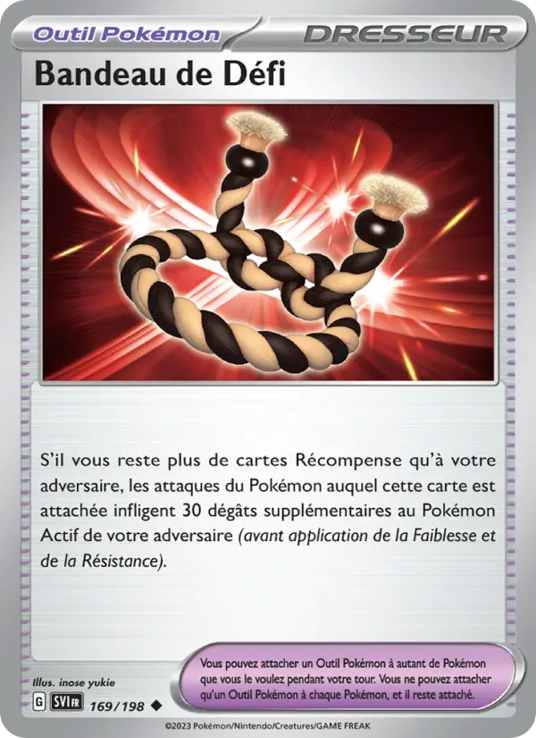 Scan HD carte Pokémon Bandeau de Défi 169/198 — Écarlate et Violet