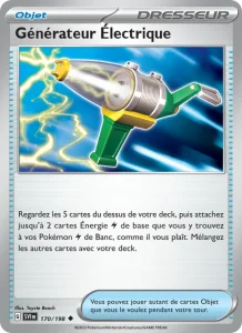 Carte Pokemon Générateur Électrique 170/198 Écarlate et Violet