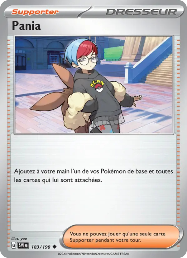 Scan HD carte Pokémon Pania 183/198 — Écarlate et Violet