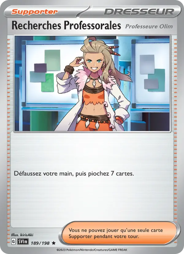 Scan HD carte Pokémon Recherches Professorales 189/198 — Écarlate et Violet