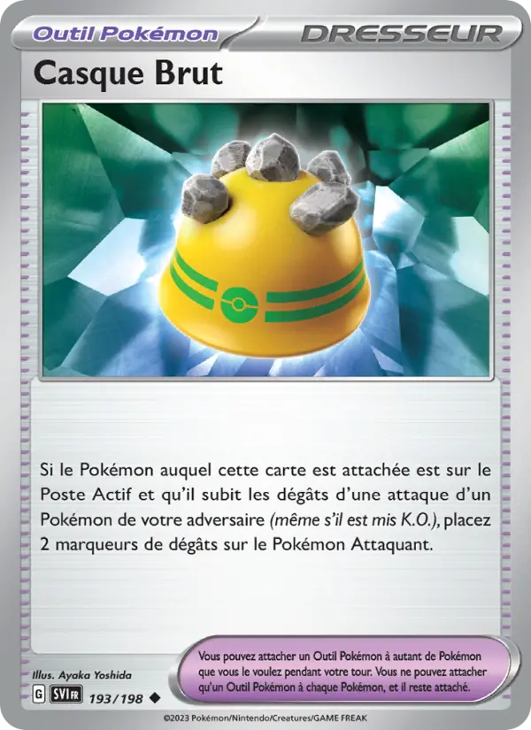 Scan HD carte Pokémon Casque Brut 193/198 — Écarlate et Violet