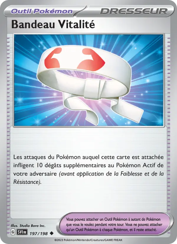 Scan HD carte Pokémon Bandeau Vitalité 197/198 — Écarlate et Violet