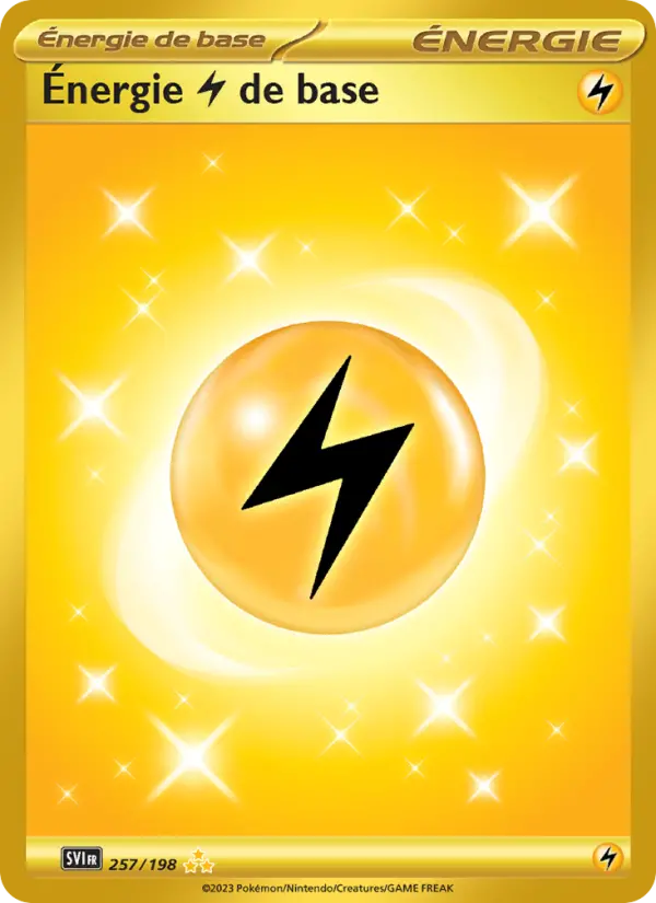 Scan HD carte Pokémon Énergie Lightning de base 257/198 — Écarlate et Violet