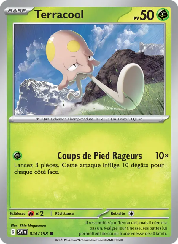Scan HD carte Pokémon Terracool 024/198 — Écarlate et Violet