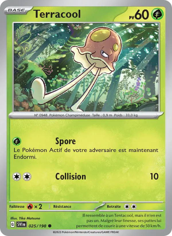 Scan HD carte Pokémon Terracool 025/198 — Écarlate et Violet