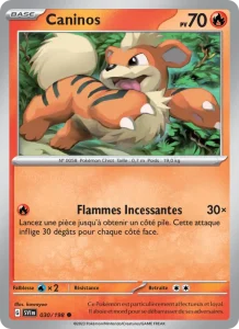 Carte Pokemon Caninos 030/198 Écarlate et Violet