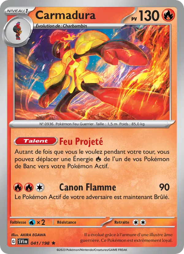 Scan HD carte Pokémon Carmadura 041/198 — Écarlate et Violet