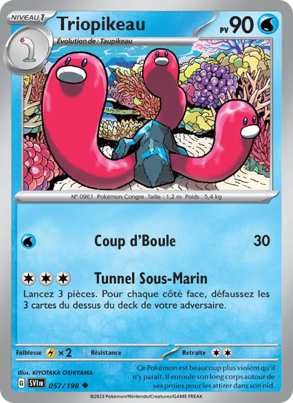 Scan HD carte Pokémon Triopikeau 057/198 — Écarlate et Violet