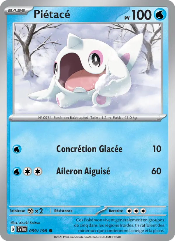 Scan HD carte Pokémon Piétacé 059/198 — Écarlate et Violet