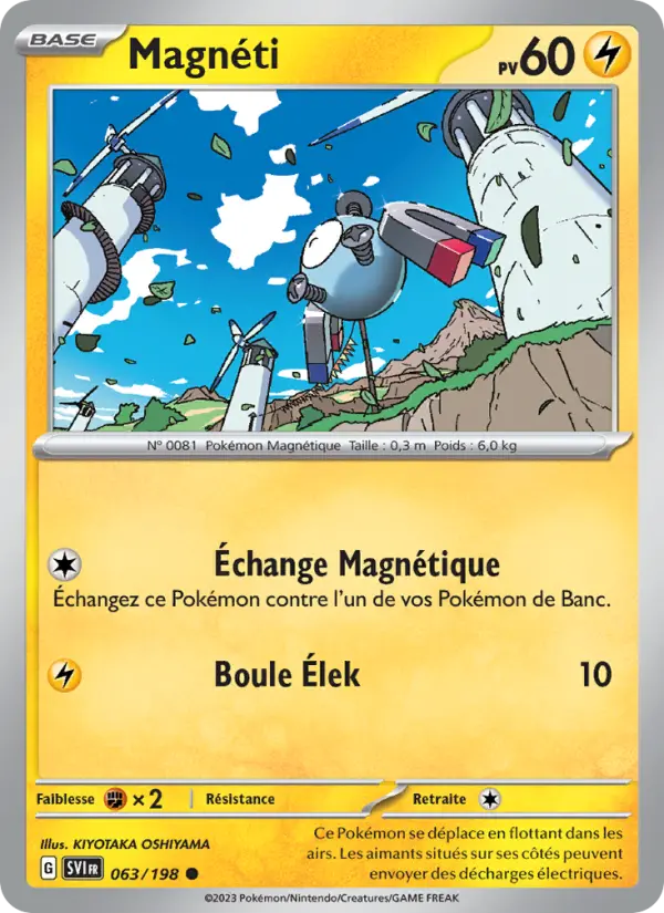 Scan HD carte Pokémon Magnéti 063/198 — Écarlate et Violet