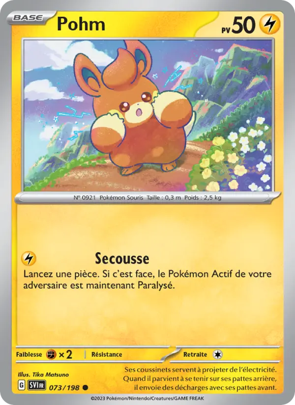 Scan HD carte Pokémon Pohm 073/198 — Écarlate et Violet