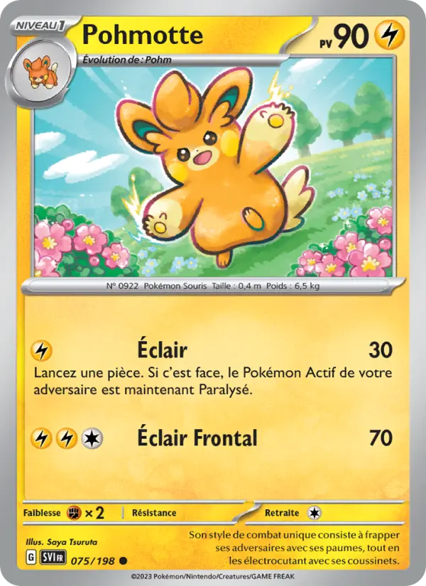 Scan HD carte Pokémon Pohmotte 075/198 — Écarlate et Violet