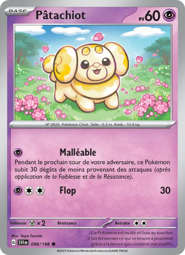 Scan HD carte Pokémon Pâtachiot 098/198 — Écarlate et Violet