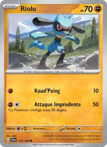 Carte Pokemon Riolu 113/198 Écarlate et Violet