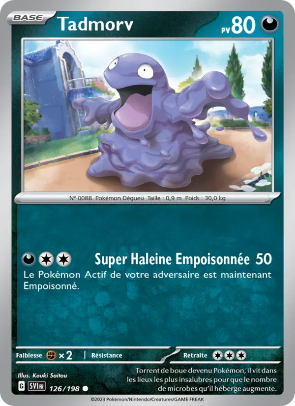 Scan HD carte Pokémon Tadmorv 126/198 — Écarlate et Violet