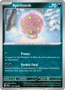 Carte Pokemon Spiritomb 129/198 Écarlate et Violet