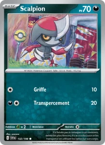 Carte Pokemon Scalpion 132/198 Écarlate et Violet