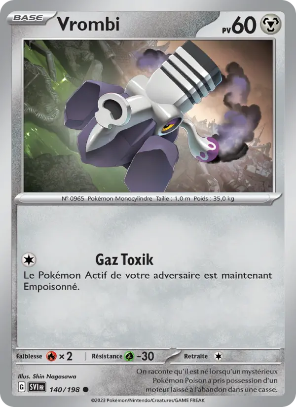Scan HD carte Pokémon Vrombi 140/198 — Écarlate et Violet