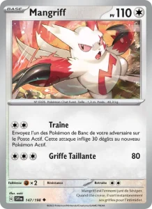 Carte Pokemon Mangriff 147/198 Écarlate et Violet