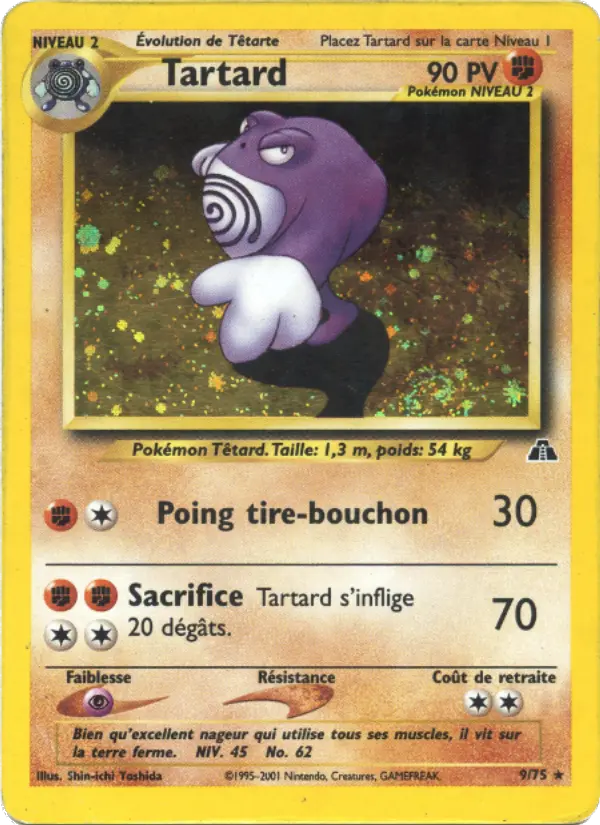 Scan HD carte Pokémon Tartard 9/75 — Neo Discovery