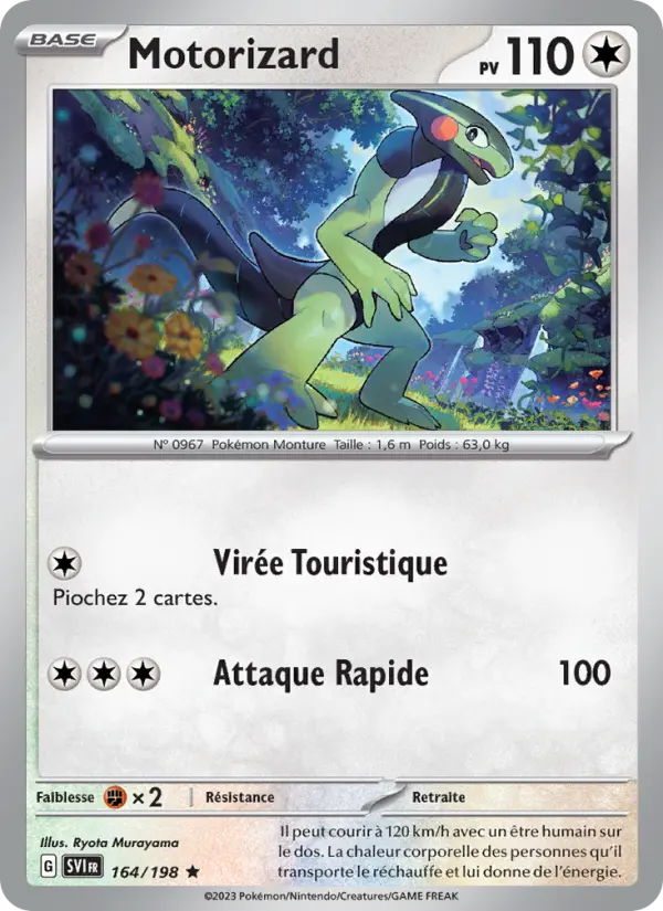 Scan HD carte Pokémon Motorizard 164/198 — Écarlate et Violet