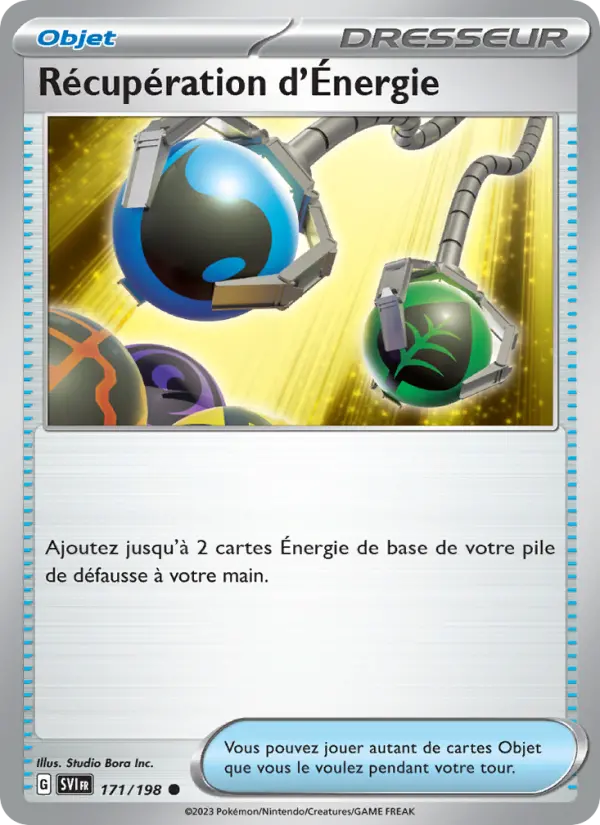 Scan HD carte Pokémon Récupération d'Énergie 171/198 — Écarlate et Violet