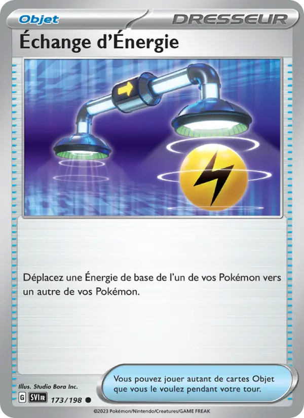 Scan HD carte Pokémon Échange d'Énergie 173/198 — Écarlate et Violet