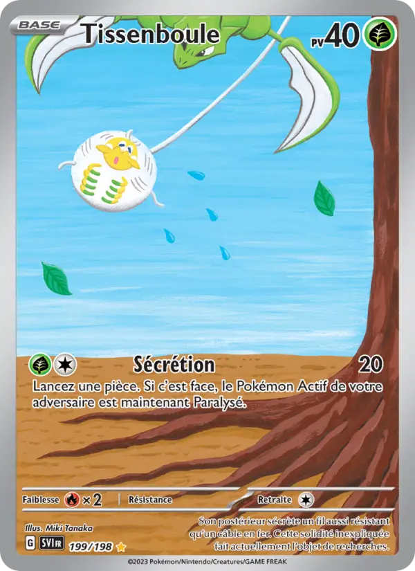 Scan HD carte Pokémon Tissenboule 199/198 — Écarlate et Violet