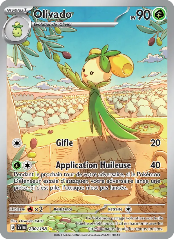 Scan HD carte Pokémon Olivado 200/198 — Écarlate et Violet