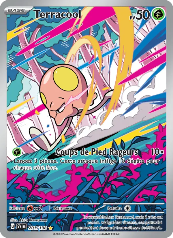 Scan HD carte Pokémon Terracool 201/198 — Écarlate et Violet