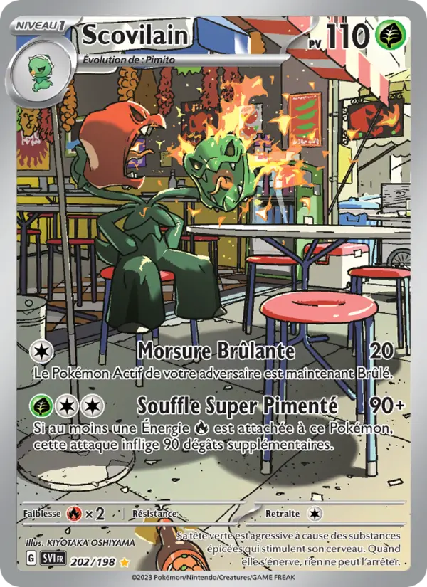 Scan HD carte Pokémon Scovilain 202/198 — Écarlate et Violet