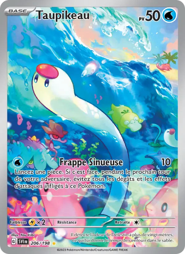 Scan HD carte Pokémon Taupikeau 206/198 — Écarlate et Violet