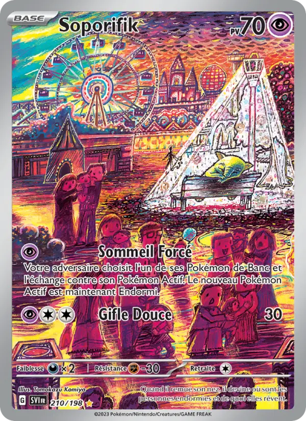 Scan HD carte Pokémon Soporifik 210/198 — Écarlate et Violet