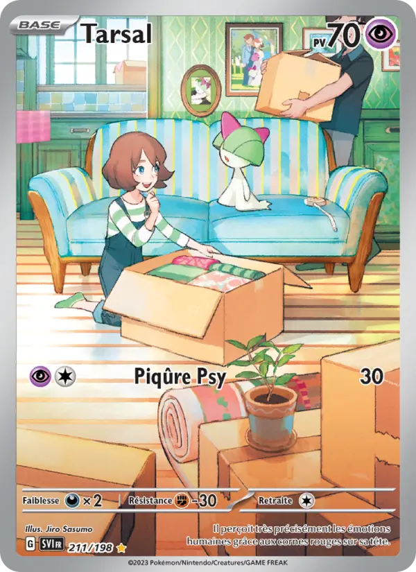 Scan HD carte Pokémon Tarsal 211/198 — Écarlate et Violet