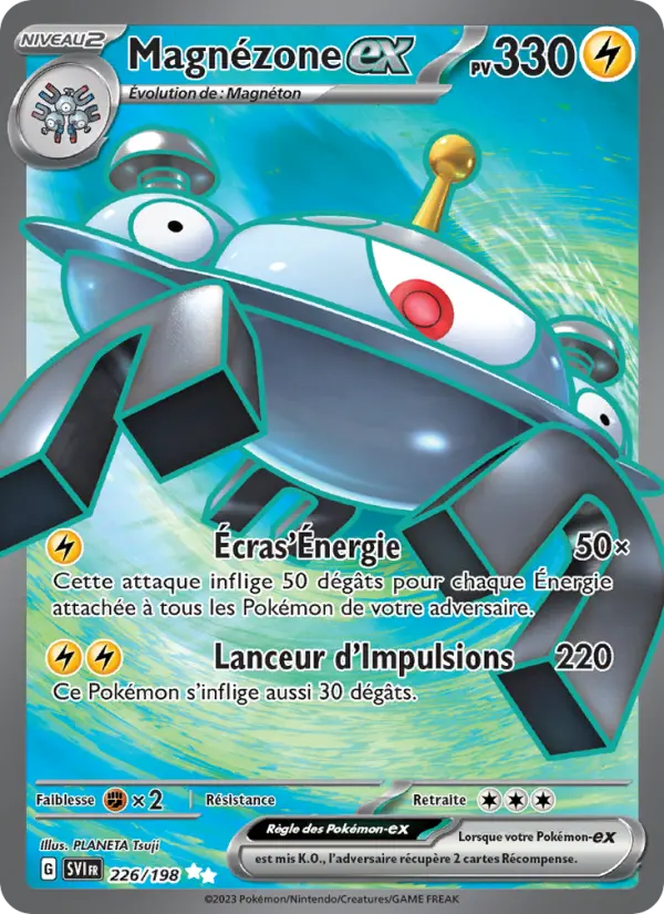 Scan HD carte Pokémon Magnézone-ex 226/198 — Écarlate et Violet