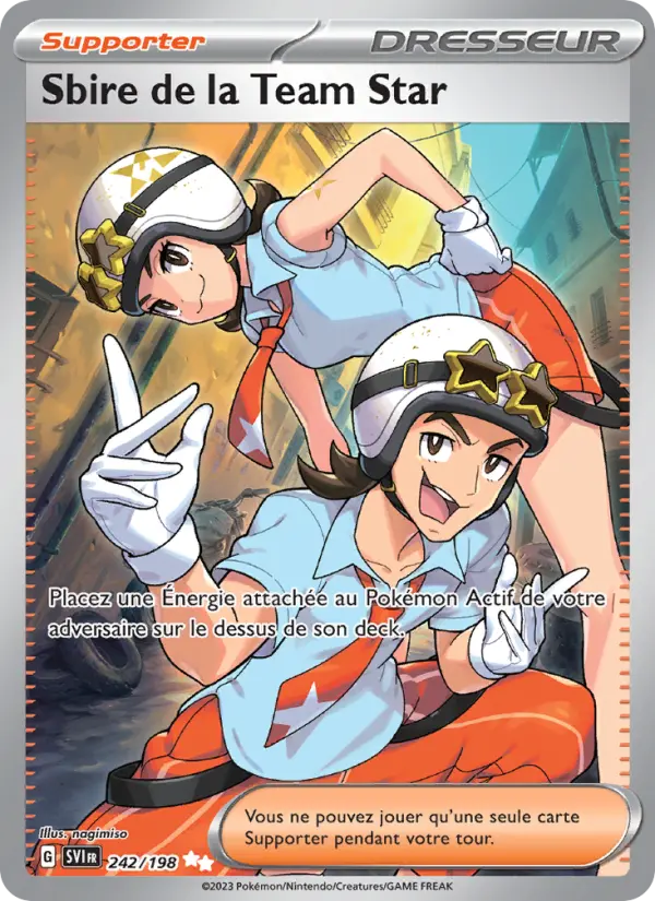Scan HD carte Pokémon Sbire de la Team Star 242/198 — Écarlate et Violet