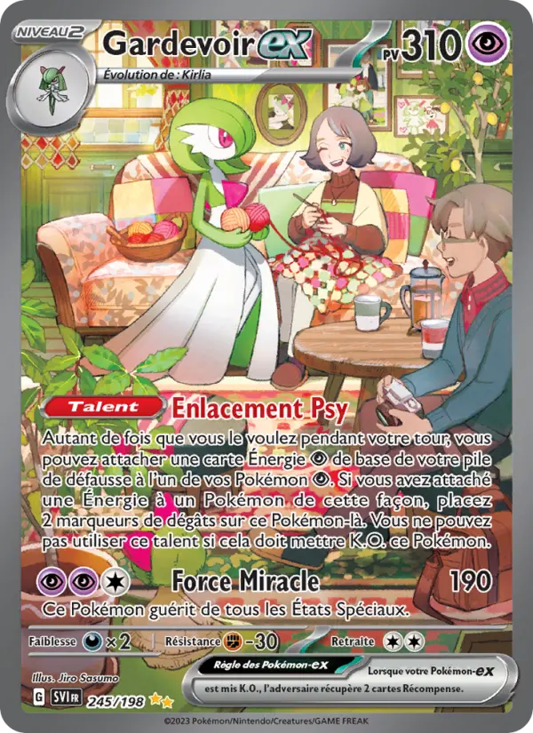Scan HD carte Pokémon Gardevoir-ex 245/198 — Écarlate et Violet