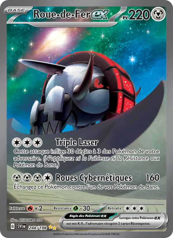 Scan HD carte Pokémon Roue-de-Fer-ex 248/198 — Écarlate et Violet