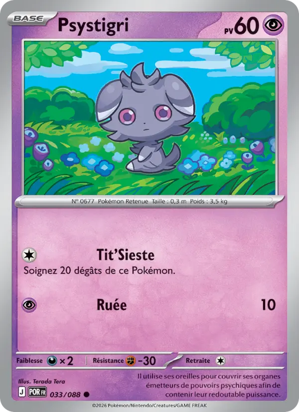 Scan HD carte Pokémon Psystigri 033/88 — Équilibre Parfait