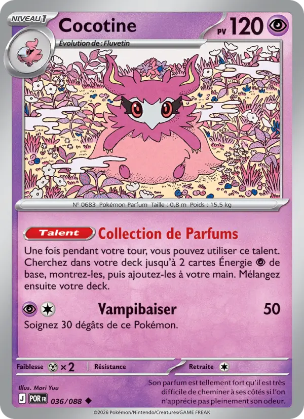 Scan HD carte Pokémon Cocotine 036/88 — Équilibre Parfait