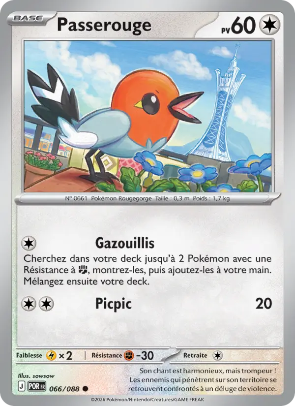 Scan HD carte Pokémon Passerouge 066/88 — Équilibre Parfait